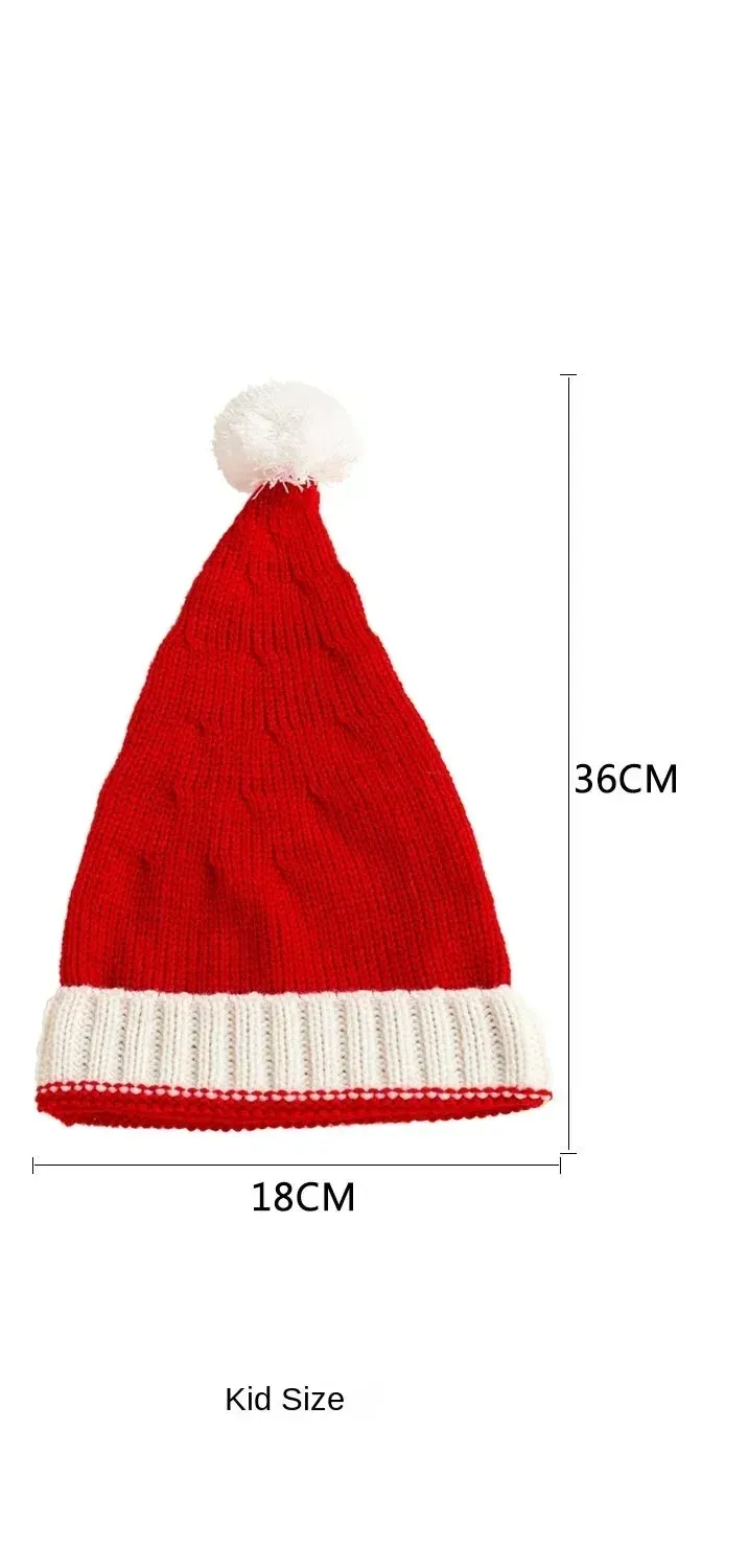 Trendbay Kids’ Christmas Knitted Beanie Hat with Cute Pom Pom
