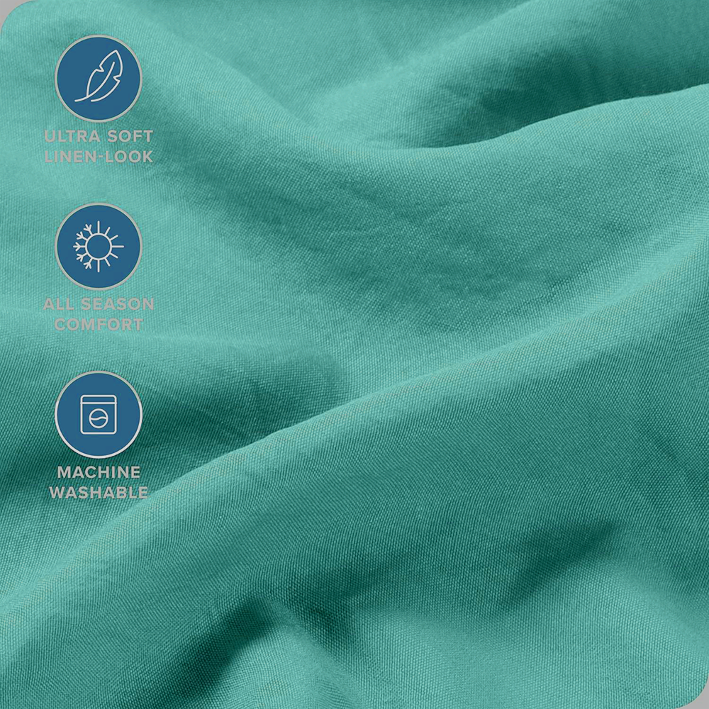 Hotel Quality Fitted Sheet - 1 Piece Fitted Sheet -Breathable Bedding - Wrinkle, Fade, Stain Resistant- 16inch/40cm Deep Pocket Fitted Bed Sheet-Wrinkle and Fade Resistant,(Biscay blue,Queen)
