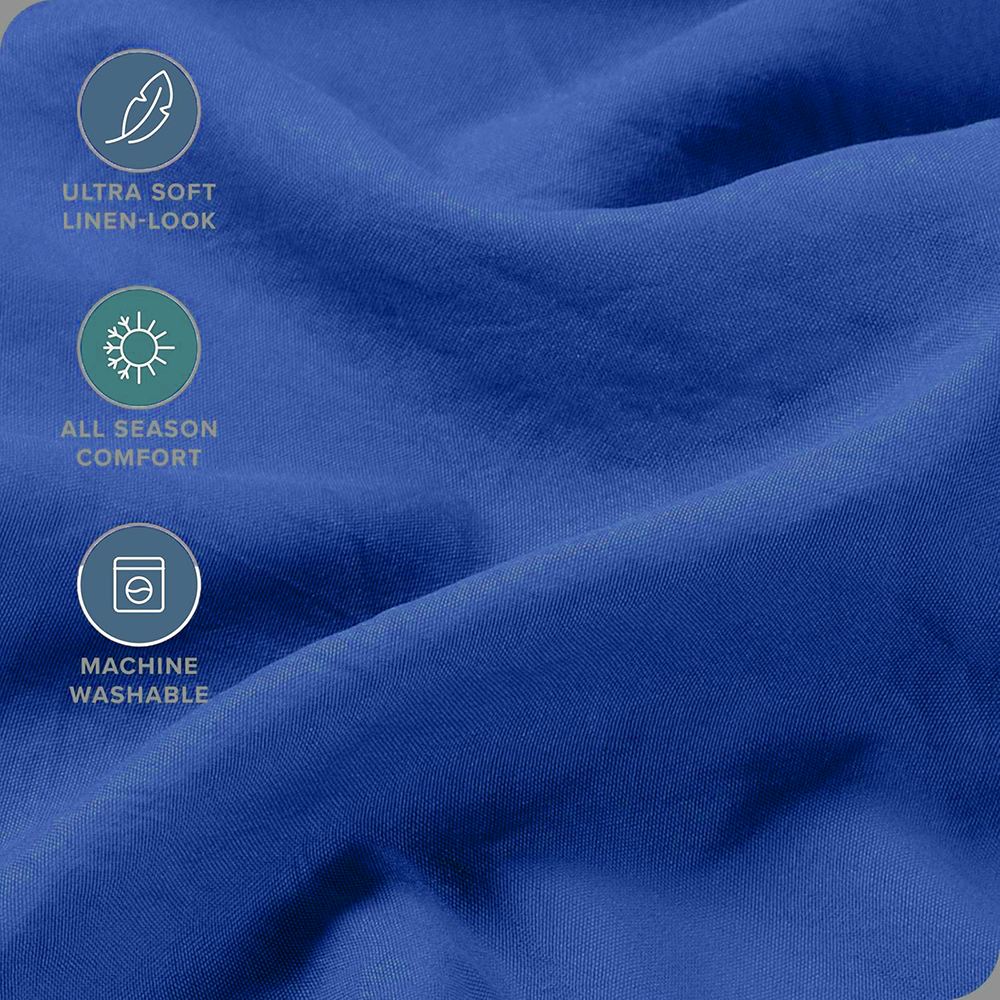 Hotel Quality Fitted Sheet - 1 Piece Fitted Sheet -Breathable Bedding - Wrinkle, Fade, Stain Resistant- 16inch/40cm Deep Pocket Fitted Bed Sheet-Wrinkle and Fade Resistant,(Royal blue,Super King)