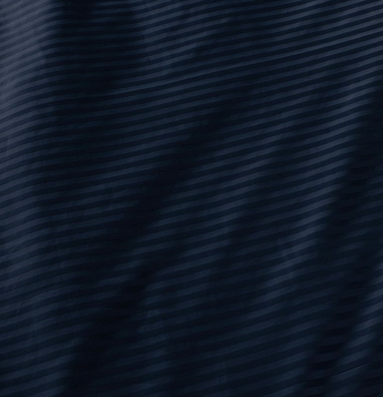 1000TC Ultra Soft Striped Super King Size Midnight Blue Duvet Quilt Cover Set