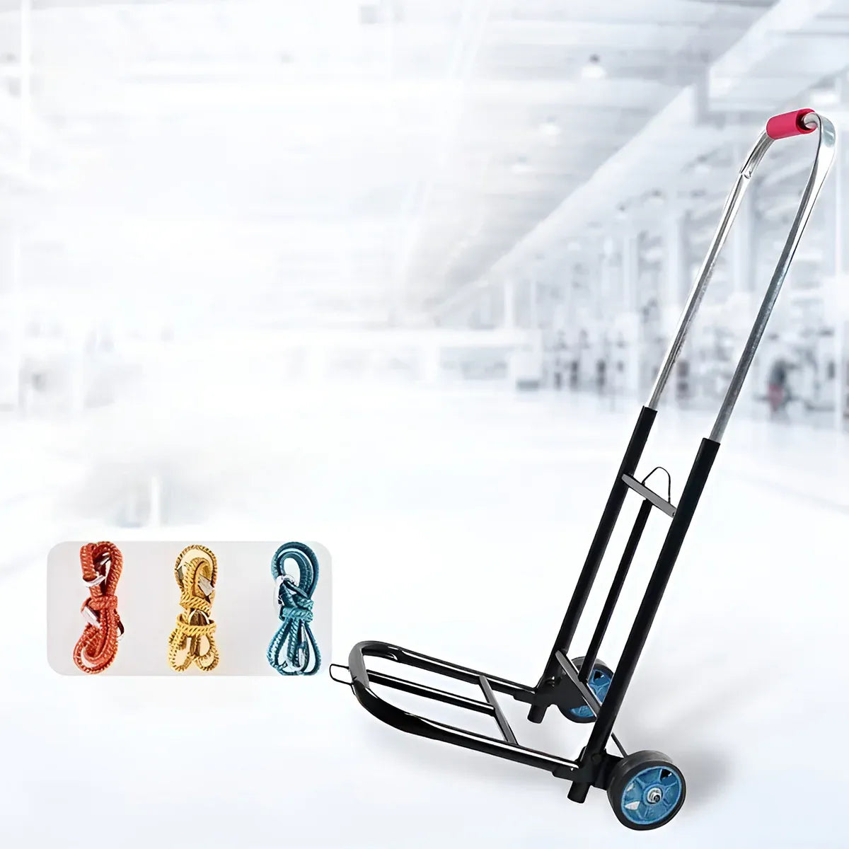Folding Hand Trolley Heavy Duty Solid Wheel or Stair Climber Tri Wheel for Moving - Flat Ground