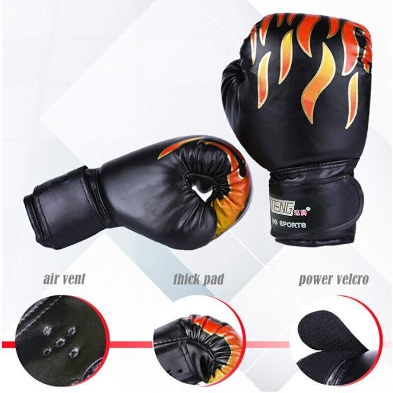 Boxing Sparring Training Gloves MMA Kickboxing Punching Gloves for Practice Sessions - Black
