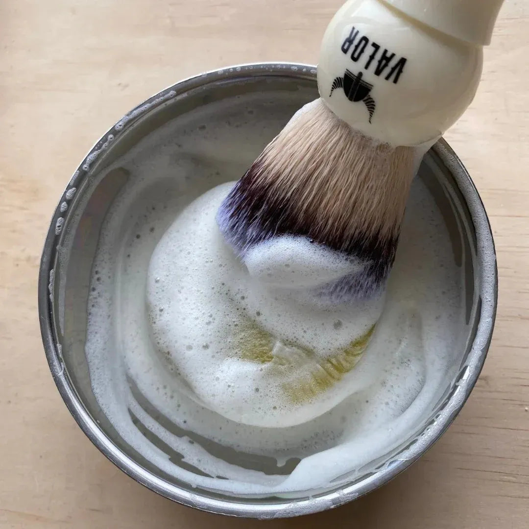 Shaving Soap Puck + Steel Bowl (Original) Valor Scent)