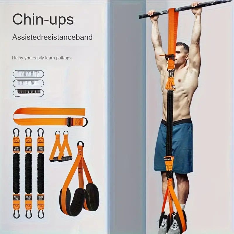 Adjustable Pull-Up Assist Belt with Resistance Band