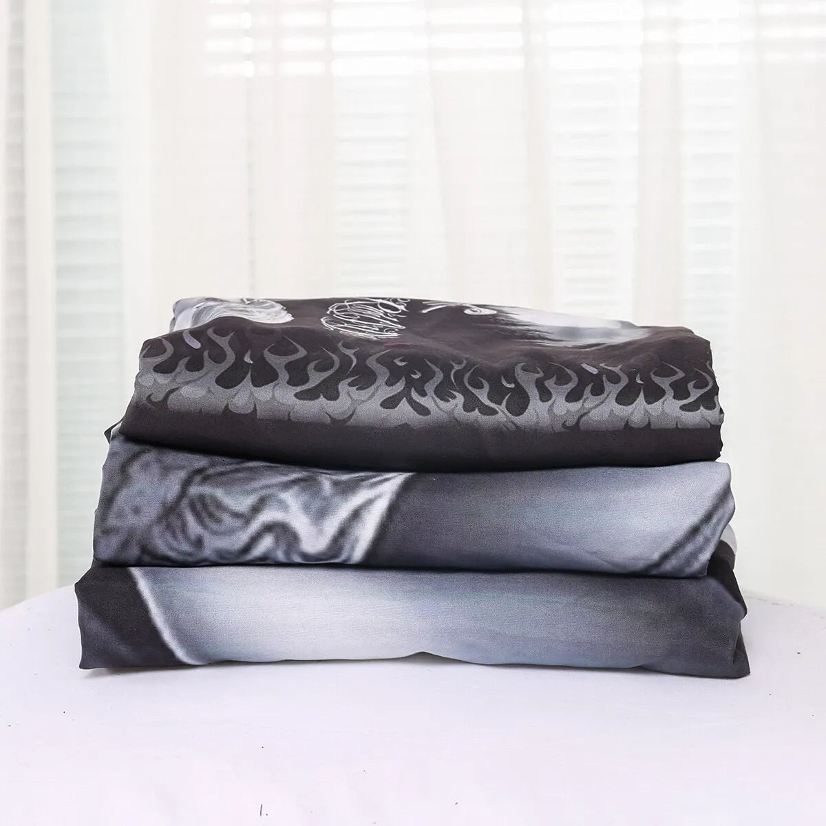 Nero Biker Skull Rose Quilt / Doona / Duvet Cover set