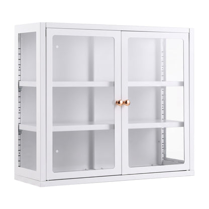 Artiss Buffet Cabinet Sideboard Wall Mounted Clear Display Storage 60cm White