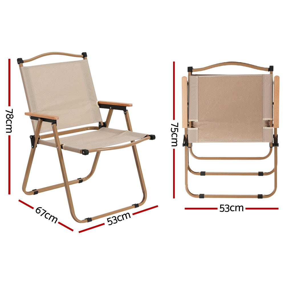 Gardeon Outdoor Camping Chairs Portable Folding Beach Chair Patio Furniture