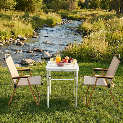 Weisshorn 3pc Camping Table Chair Set Outdoor Folding Aluminium Portable Picnic