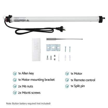 Instahut Pivot Arm Awning Motor Replacement Kit With Remote Control