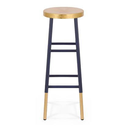Artiss Bar Stools Metal Gold Navy