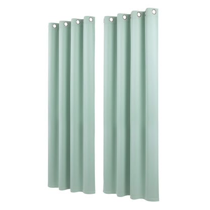 Artiss Blockout Curtains 2X 132x213cm Thermal Insulated Eyelet Drapes Green