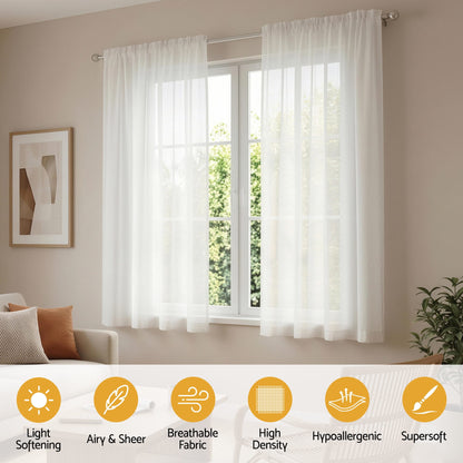 Artiss Blockout Curtains 2X 132x160cm Light Filtering Window Drapes Rod Pocket