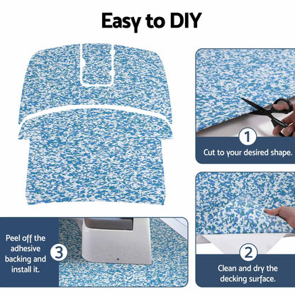 Seamanship EVA Foam Boat Flooring Decking Mat 240x90cm 6mm Blue Camo