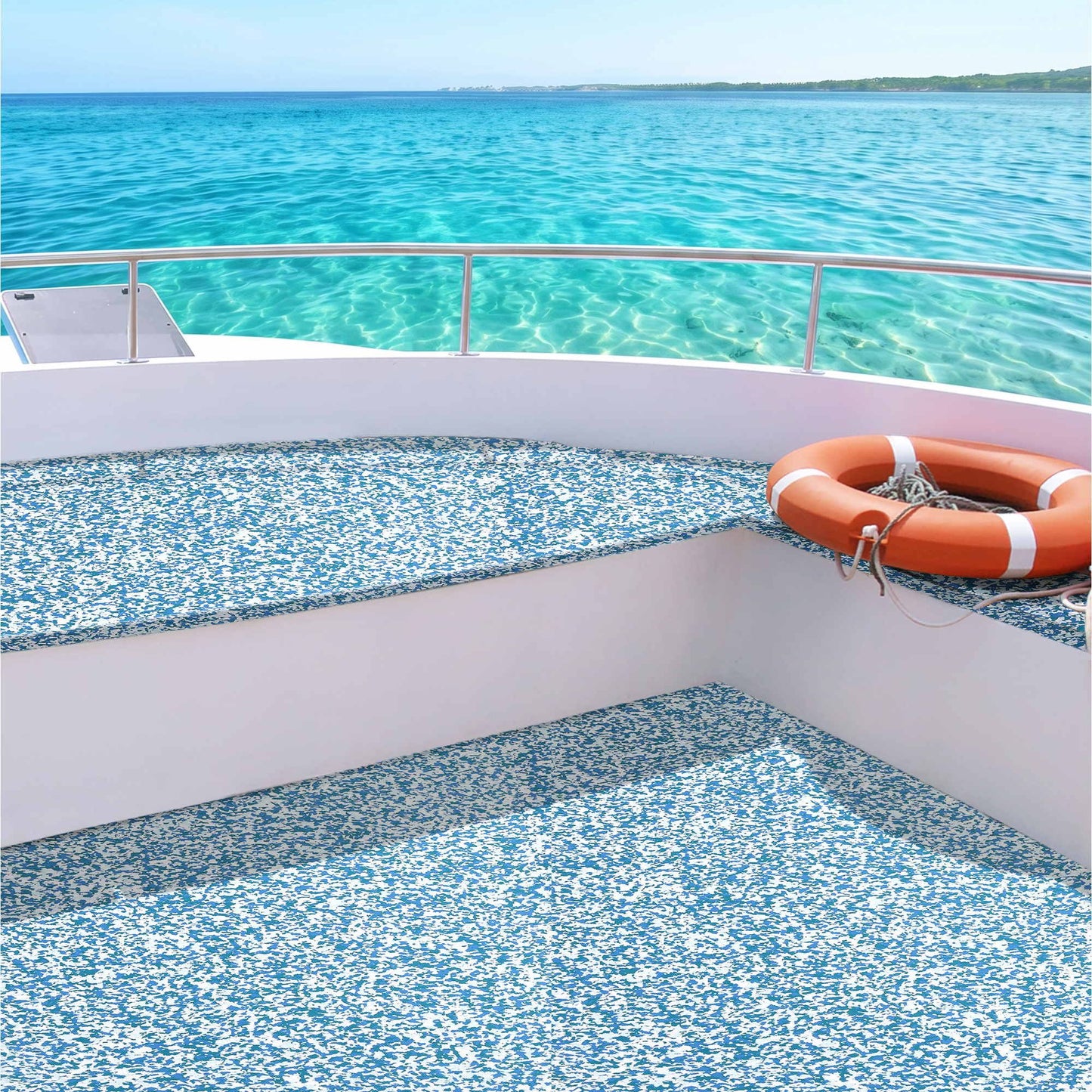 Seamanship EVA Foam Boat Flooring Decking Mat 240x90cm 6mm Blue Camo