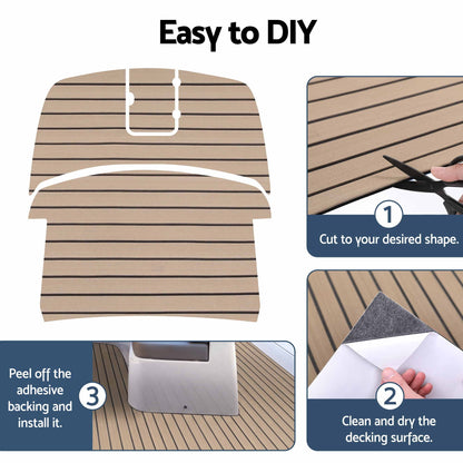 Seamanship EVA Foam Boat Flooring Decking Mat 240x90cm 6mm Taupe