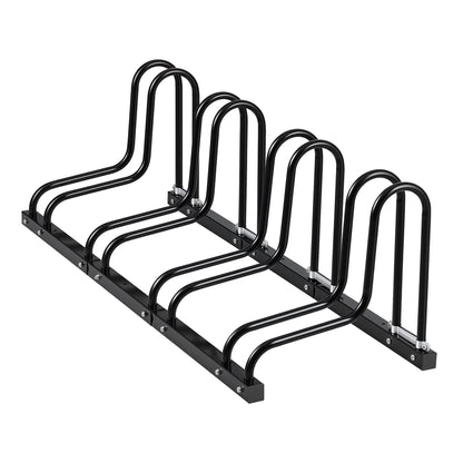 Weisshorn 4 Bike Floor Stand Rack Fits 20"-29" MTB Tires for Garage Storage