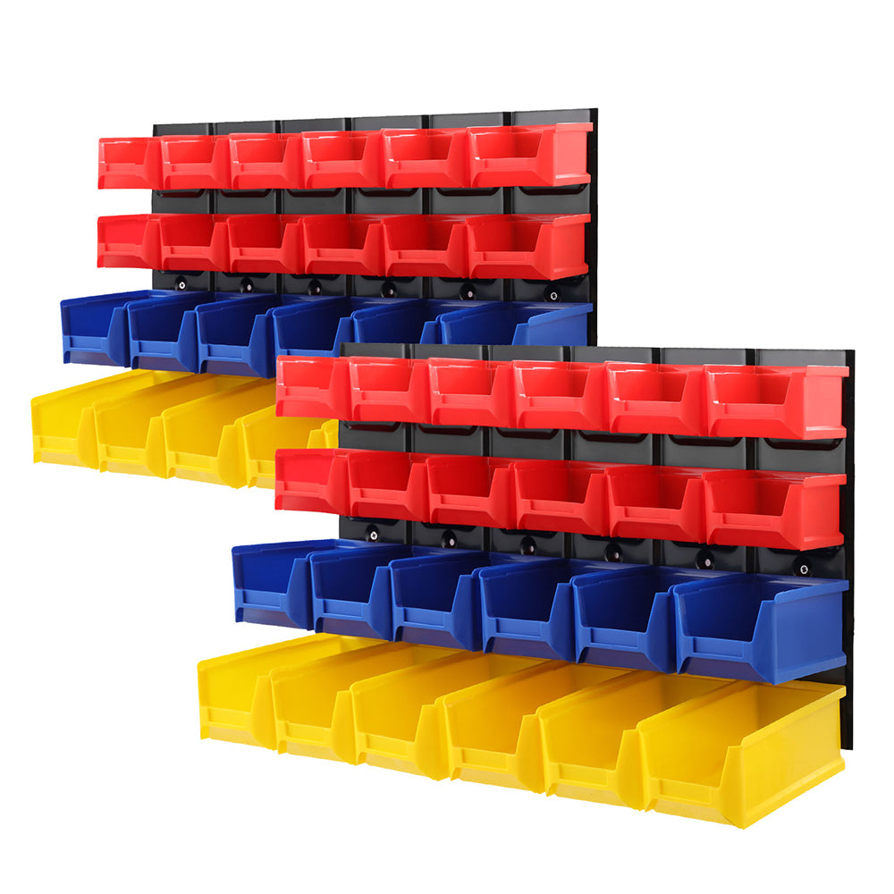 Giantz 48 Storage Bin Rack Wall Mounted Peg Board