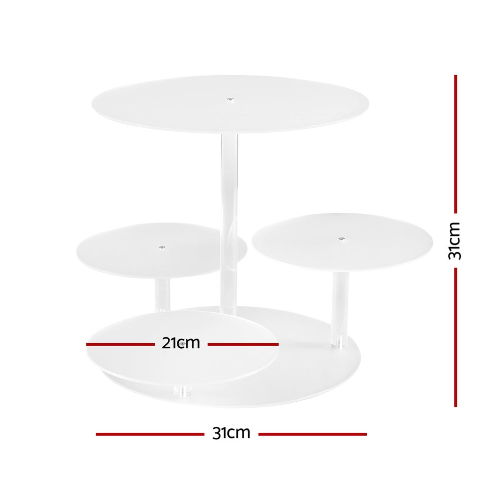 5-Star Chef Cake Stand 5 Tiers Acrylic Holder Display Round Clear Wedding Party