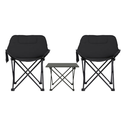 Weisshorn 3pc Camping Table Chair Set Outdoor Folding Aluminium Portable Picnic