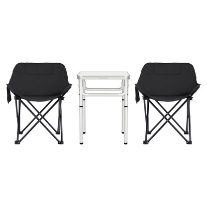 Weisshorn 3pc Camping Table Chair Set Outdoor Folding Aluminium Portable Picnic