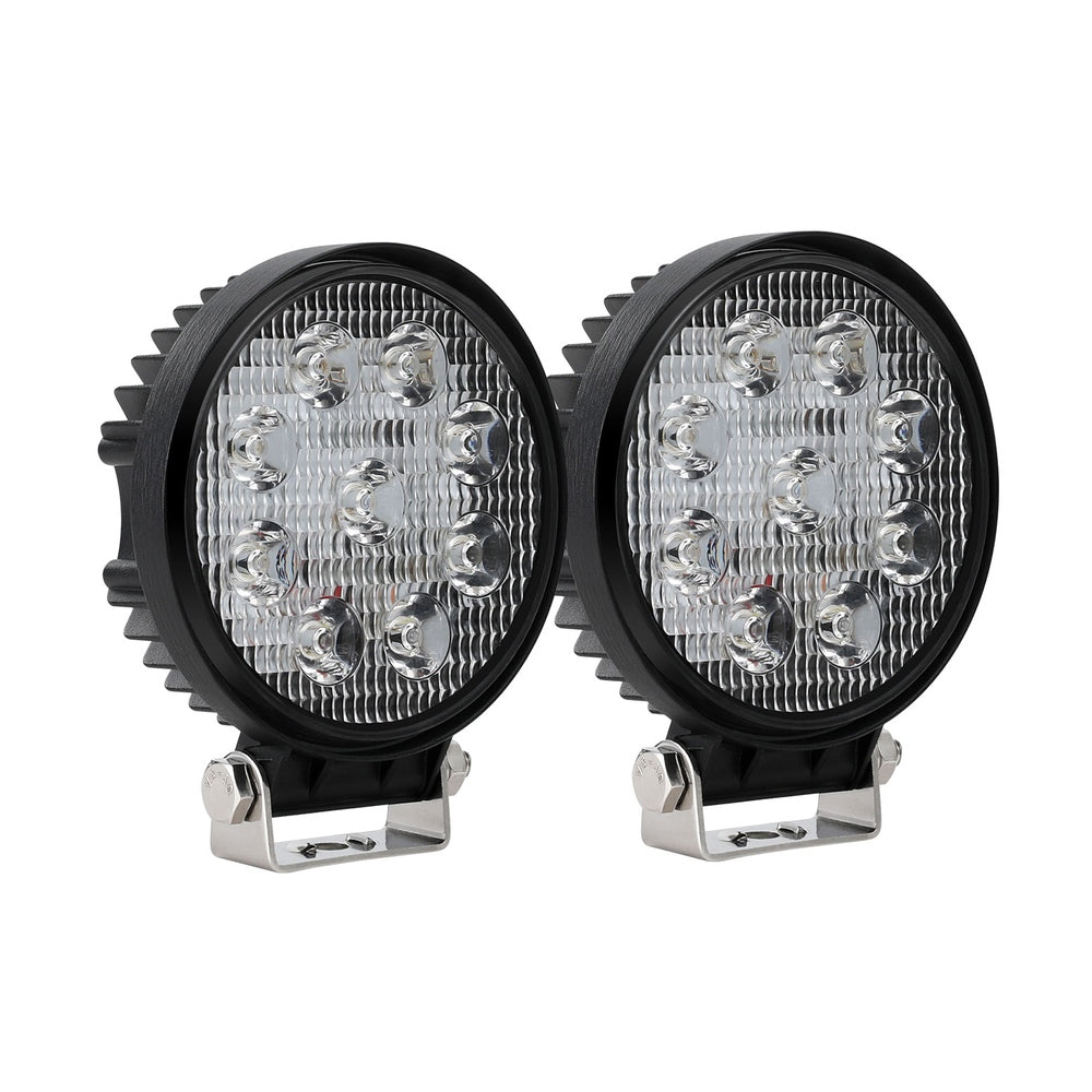 Giantz Pair LED Driving Lights 4.5 Inch Flood Spot Lights Car Truck SUV 12V 24V