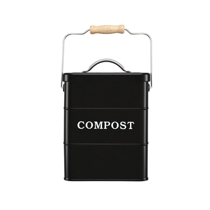 Gardeon 5L Compost Bin Kitchen Countertop Food Waste Caddy Black