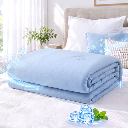 Giselle Cooling Blanket 210cm x 210cm Queen Summer Quilt Sleepers Double Sided