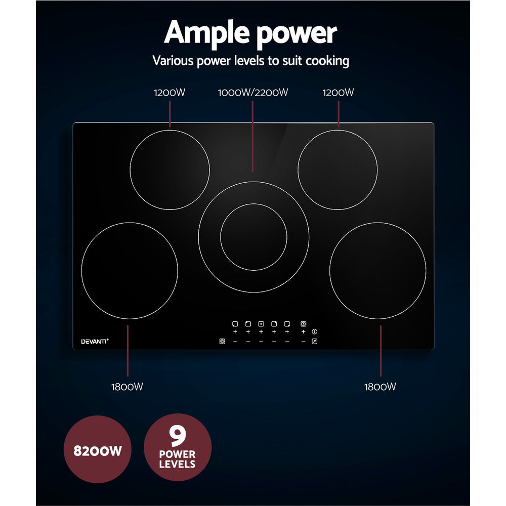 Devanti Electric Ceramic Cooktop 90cm