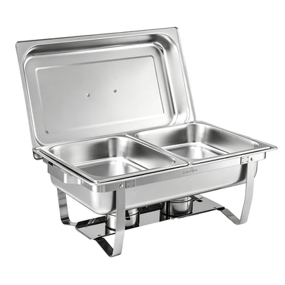 5-Star Chef Chafing Dish 8L 2-Pan Buffet Warmer Food Warmer Catering Server