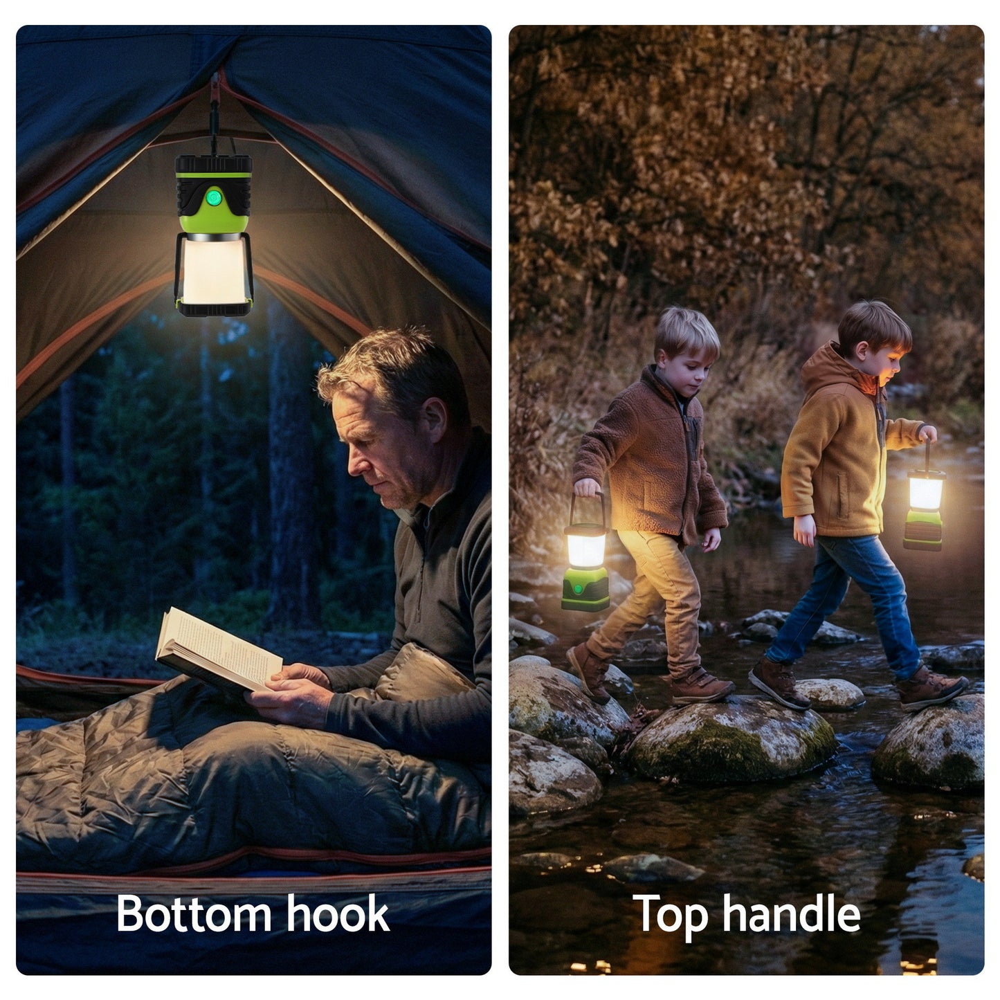 Weisshorn 2-Pack LED Camping Lanterns, 1000LM Super Bright Waterproof Portable Emergency Tent Lights