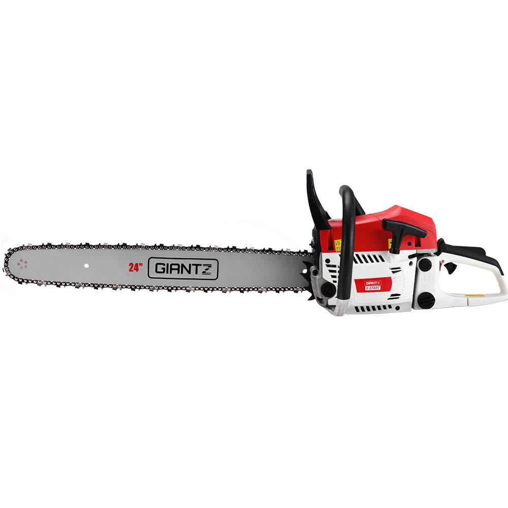 Giantz Chainsaw Petrol 72CC 24" Bar Commercial E-Start Pruning Chain Saw,Giantz Chainsaw Petrol 72CC 24" Bar Commercial E-Start Pruning Chain Saw 5.5HP