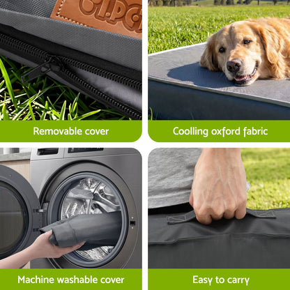 i.Pet Dog Bed XL Water-resistant Egg Crate Foam Orthopedic Pet Mat Grey