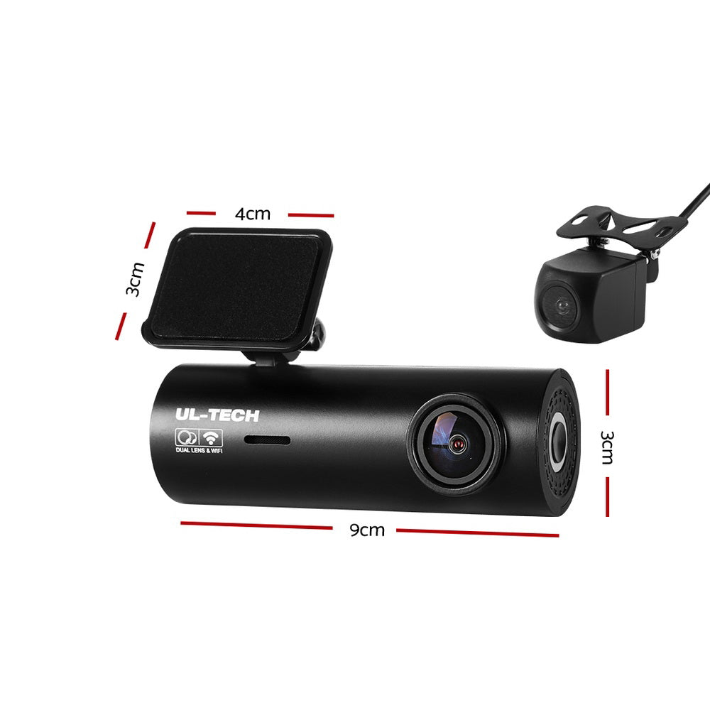 UL-tech Dash Camera 4K Hidden Front Rear WiFi