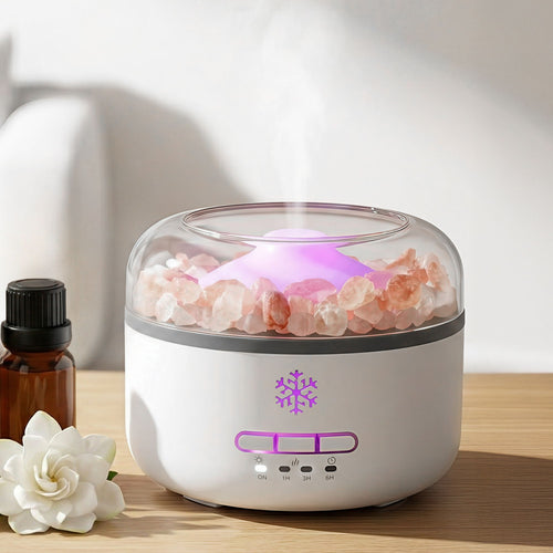 Devanti 150ml Salt Lamp Aroma Diffuser Ultrasonic Humidifier Purifier 7 LED Colors