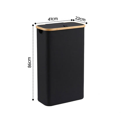 Artiss Laundry Basket with Removable Bag Foldable Black