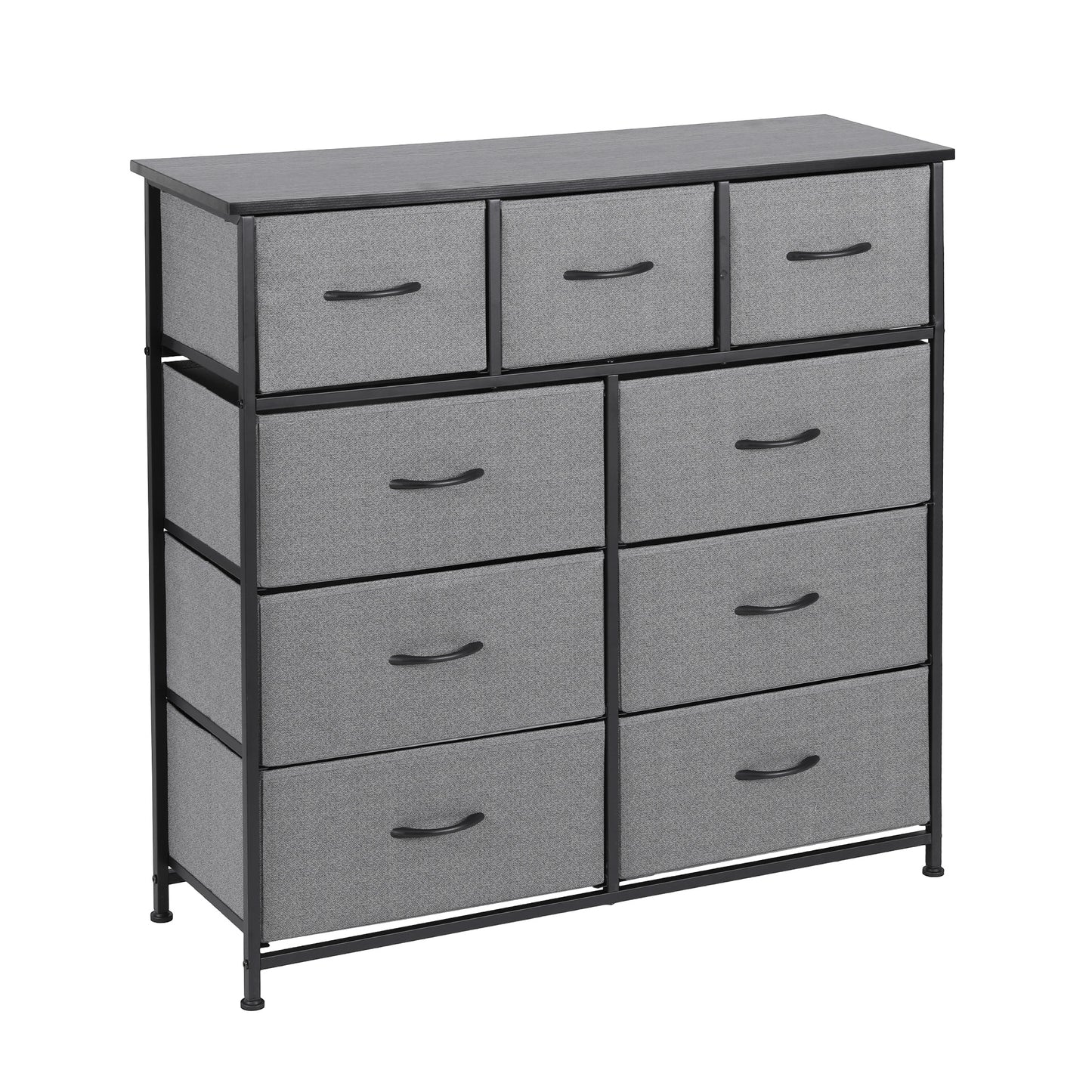Artiss Chest of 9 Drawers Storage Dresser Tallboy Dark Grey