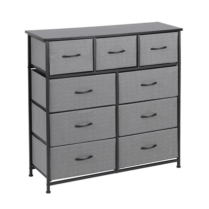 Artiss Chest of 9 Drawers Storage Dresser Tallboy Dark Grey