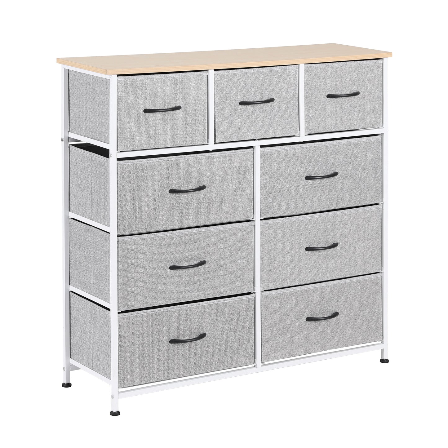 Artiss Chest of 9 Drawers Storage Dresser Tallboy Light Grey