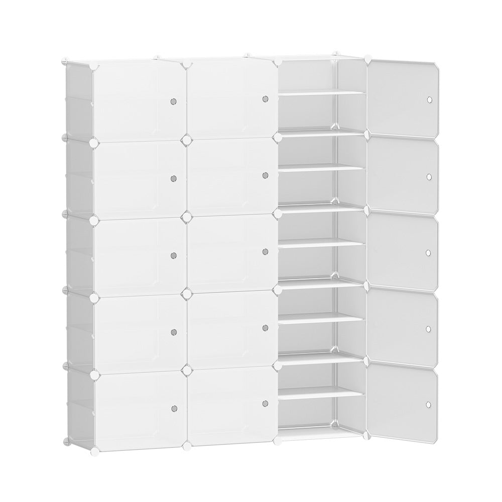 Artiss Shoe Box Rack DIY 15 Storage Cube Stackable White