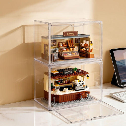 Artiss Clear Acrylic Display Case Box 2 Pack For Toys 54cm
