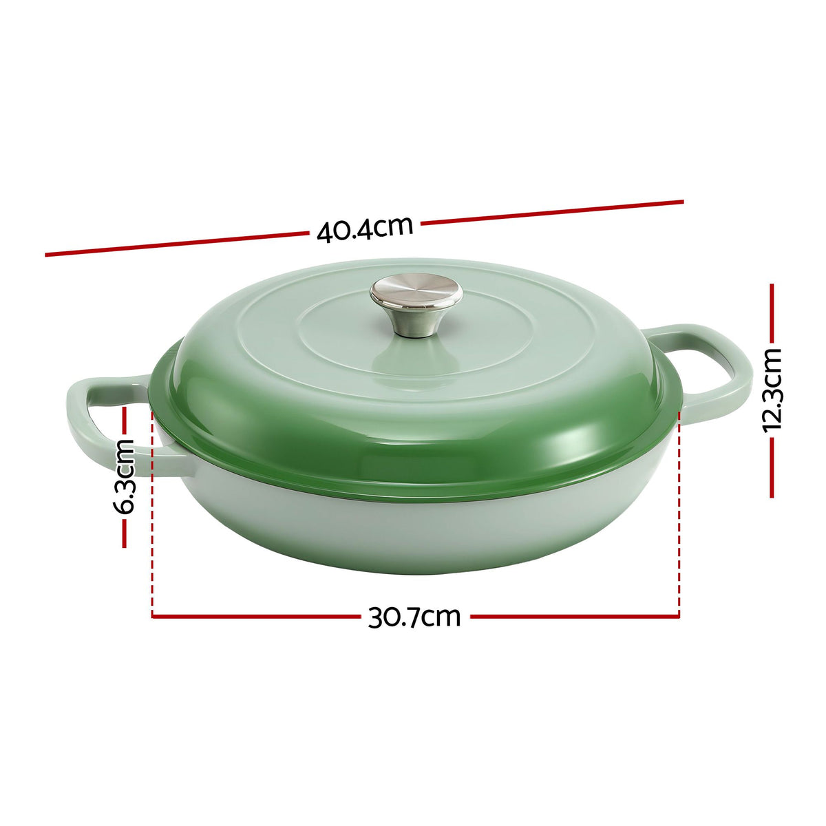 5-Star Chef 3.3L Enameled Cast Iron Dutch Oven Pot with Lid for Sourdough Bread Baking