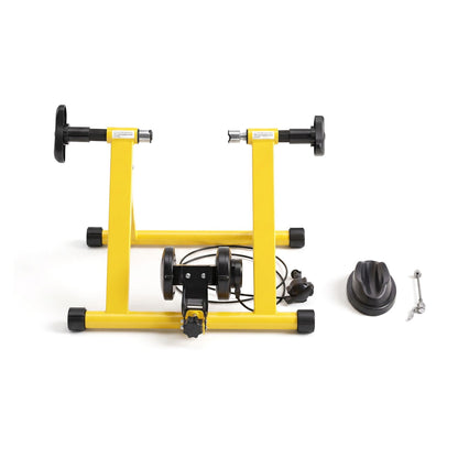 Everfit Bike Trainer Stand Indoor Riding Bicycle 6 Level Cycling Home Gym Yellow