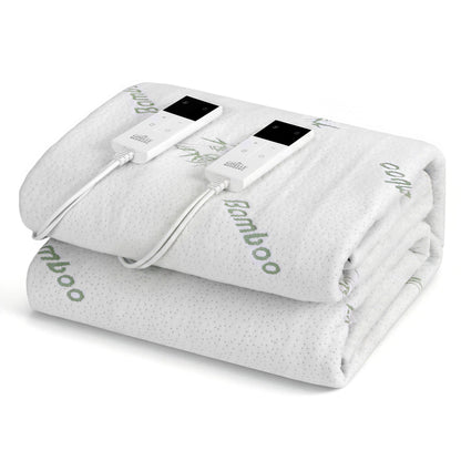Giselle Electric Blanket Bamboo Fabric King Fitted Heated Pad Underlay Washable Winter