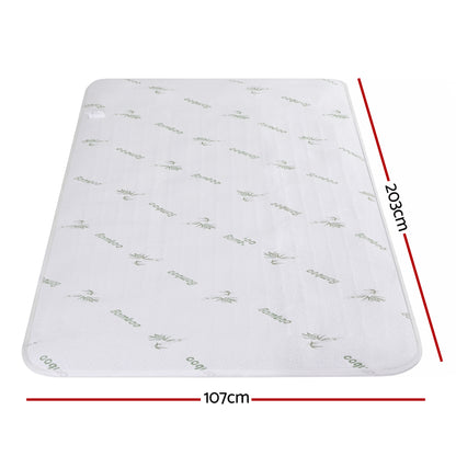 Giselle Electric Blanket Bamboo Fabric King Single Fitted Heated Pad Underlay Washable Winter