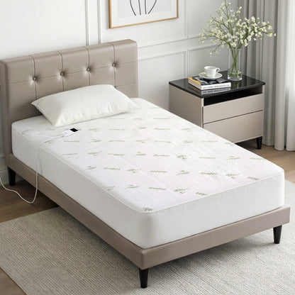 Giselle Electric Blanket Bamboo Fabric King Single Fitted Heated Pad Underlay Washable Winter