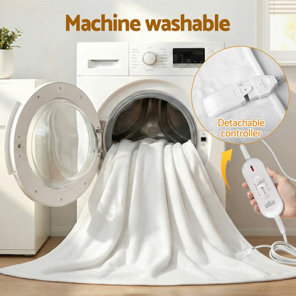 Giselle Electric Blanket King Single Heated Fully Fitted Washable Pad Winter Warm