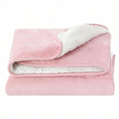 Giselle Electric Throw Rug Double Size 200x180cm Fleece Flannel Heated Blanket Pink