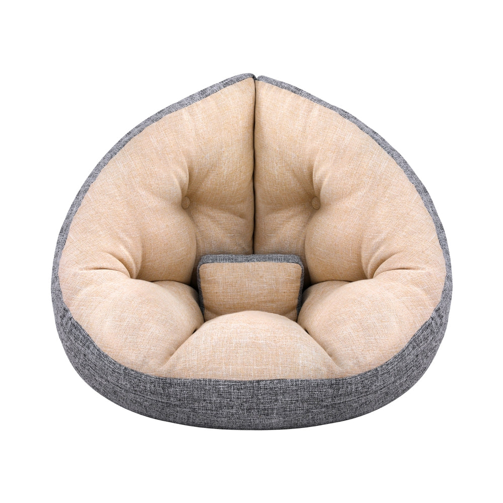 Artiss Floor Lounge Sofa Bed Chair Foldable Washable Beige