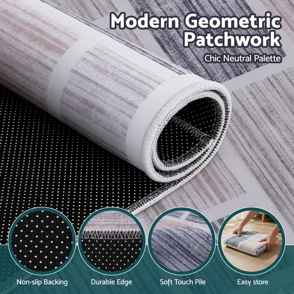 Artiss Floor Rug 50X80cm Doormat Soft Velvet Non-Slip Bath Mat Small Modern