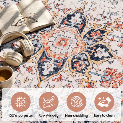 Artiss 60 x 120 cm Runner Rugs For Living Room No Heavy Rubber Crease-Free Foldable Design For Kitchen Entryway And Bedroom 100% Polyester Water-repellent Resistant Non-Shedding